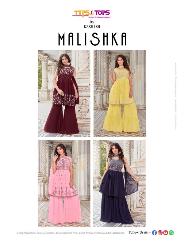 Tips Tops Malishka Georgette Designer Exclusive Readymade suit